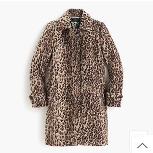 Women's J.Crew Topcoat in Double Leopard